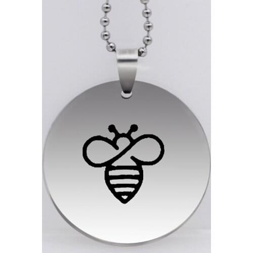 Ufine bee jewelry dad gift pendant army card bee stainless steel customed necklace N4483