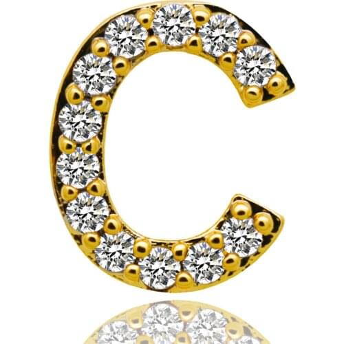 Hip Hop Gold Teeth Grillz Letter A--Z Grills Dental Mouth Punk Teeth Caps Cosplay Party Tooth Rapper Jewelry Gift