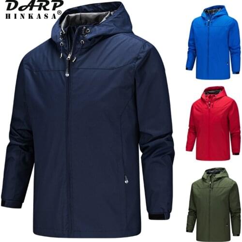 Brand New Waterproof Hooded Jacket Windbreaker Men 2021 Spring Casual Windproof Jacket Coat Outdoor Warm Sports Jacket Men