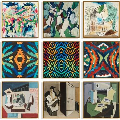 Vintage Scandinavia Abstract Figure Love Canvas Painting Nordic Wall Art Pictures Gallery Poster and Print Living Room Home Deco