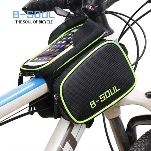 Waterproof Bicycle Bag Touch Screen Phone Holder Bicycle Saddle Bag on the Frame Bag For Bicycle Accessories Red/Blue/Green