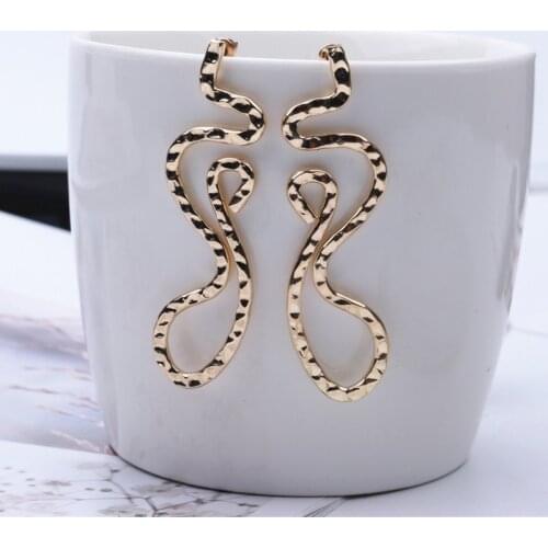 Fashion Exaggerated Long Serpentine Snake Tassel Stud Earrings Pendientes For Women Jewelry Bijoux Oorbellen Wholesale