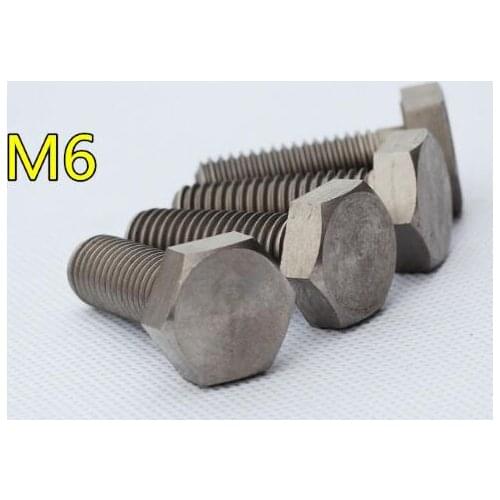 1pcs M6 hex screws hexagon socket bolts pure titanium long male screw machine 50mm-120mm length