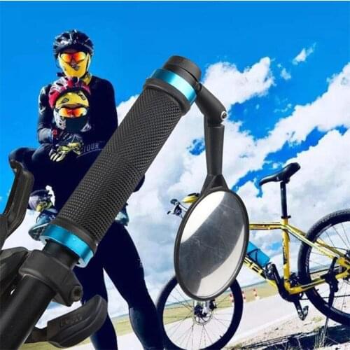 1PC Round Bicycle Rearview Handlebar Mirrors Mountain Bike Cycling Rear View Mirror Wide Angle Convex Mirror Bicycle Accessory