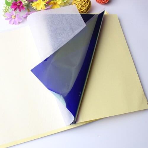 10Pcs 4 Layers Tattoo Transfer Paper Tattoo Supplies Carbon Thermal Transfer Paper Tattoo Stencil Copy Tracing Paper Accessory