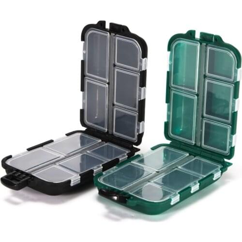 10 Grid Fishing Gear Box Bait Bait Hook Storage Small Box Hook Box Portable design Waterproof fishing accessories sport