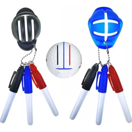 2set Golf Ball Line Marker with Pen Drawing Marking Alignment Tool Marks Template Drawing Alignment Marks Sign Tools New Outdoor