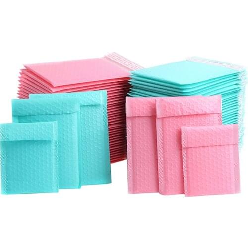 20pcs Bubble Envelope bag Pink Bubble PolyMailer Self Seal mailing bags Padded Envelopes For Magazine Lined Mailer