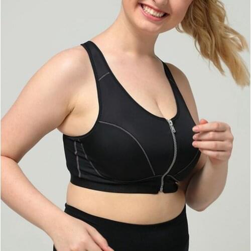 2018 Fitness Push Up Bra Breathable Zipper Bra Bralette Crop Top Bras for Women Sportswear Underwear Plus Size