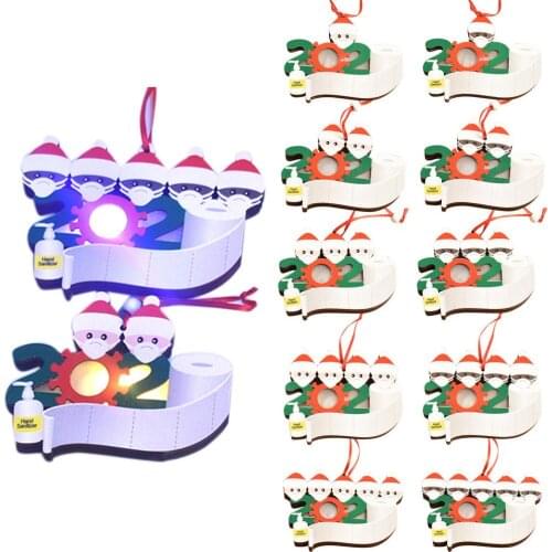 2020 Christmas Ornament Personalized Survived Family Santa Claus Navidad New Year Christmas Tree Decoration Christmas Pendants