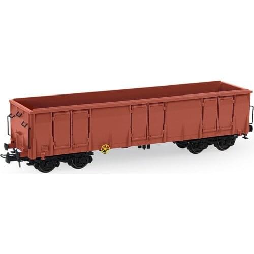 3pcs HO Scale 1:87 Wine Red High-side Gondola Car Wagon Rolling Stock Railway Container Carriage Freight Car C8742