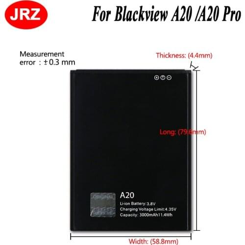 JRZ For Blackview A20 Phone Battery For Blackview A20 Pro 3000mAh Hight Capacity Replacement Batteries