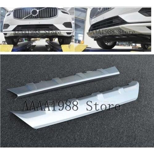 Car Accessories for Volvo XC60 2018 2019 2020 ABS Front & Rear Bumper Skid Protector Guard Plate Trim 2pcs