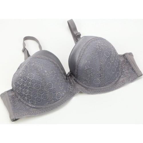 Large bust Bra full lace sexy bralette solid padded cotton brassiere big size plus size 105 100 95 90 85 80 C D DD E cup bh B06
