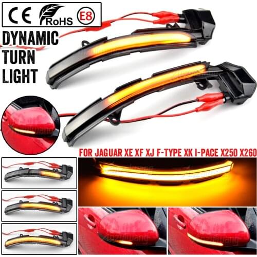 Dynamic Blinker Turn Signal for Jaguar XE XF XJ F-TYPE XK XKR I-PACE X250 X260 Mirror LED Light Arrow