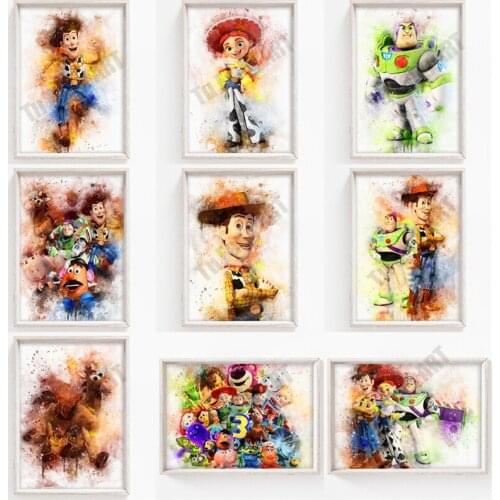Disney Toy Story Anime Poster and Print Canvas Painting Nursery Room Decor Wall Art Picture for Living Home Decoration Gift