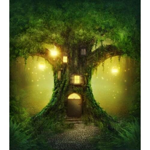 Wonder fairy tree home backgrounds photography fotografia fabric newborn photo backdrop for photo studio props photocall CM-6757