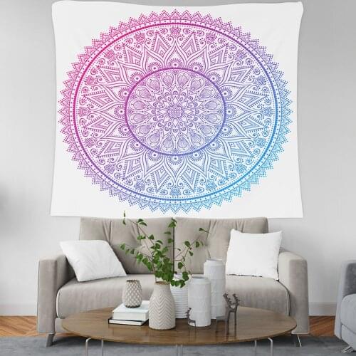 Boho Mandala Tapestry Wall Hanging Printed Home Decoration Psychedelic Floral Hippie Tapestries Beach Towel Yoga Mat Tapestry