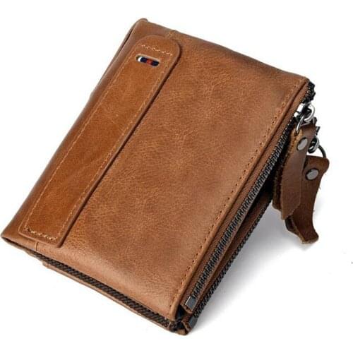 Quality Wallet men leather men Retro wallets purse short male clutch leather wallet mens money bag