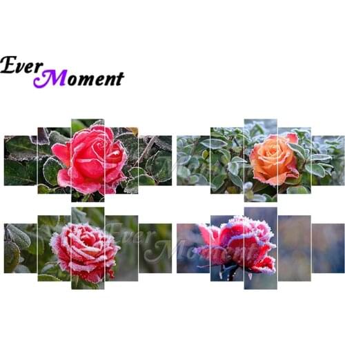Ever Moment Diamond Painting Full Square Resin Drill Wall Art Decoration Handmade Multi-picture Rose Floral For Giving 1M026