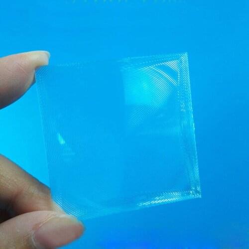 2PCS 50x50mm Optical PMMA Plastic Solar Condensing Fresnel Lens Focal Length 70mm Plane Magnifier Solar Energy Concentrator