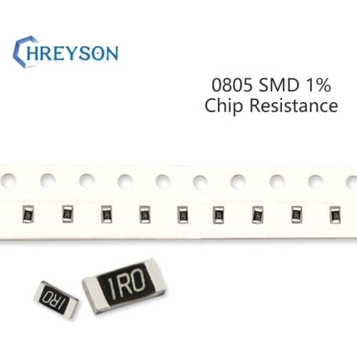 100Pcs 0805 SMD Resistor Kit 1% Tolerance 0R-392R 18R 20R 22R 24R 27R 30R 33R 36R 10 Ohm Electronic Components DIY Assorted Set