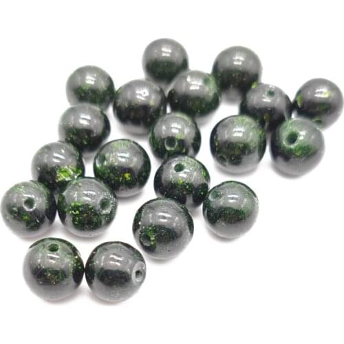 Green Sandstone Natural Stone Round Loose Spacer Beads 8mm for Jewelry Making Accessories Bracelet Necklace