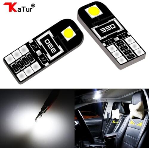 Katur 2pcs W5W T10 LED Canbus Light Bulb Car Interior Dome Trunk Lamp Parking Lights 12V for Alfa Romeo 159 147 Giulietta Mito