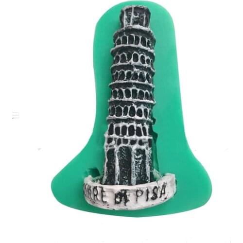 Luyou 3D Italy Leaning Tower of Pisa Silicone Mold Fondant Cake Decorating Tools Soap Clay Candy Chocolate Cake Mold FM1522