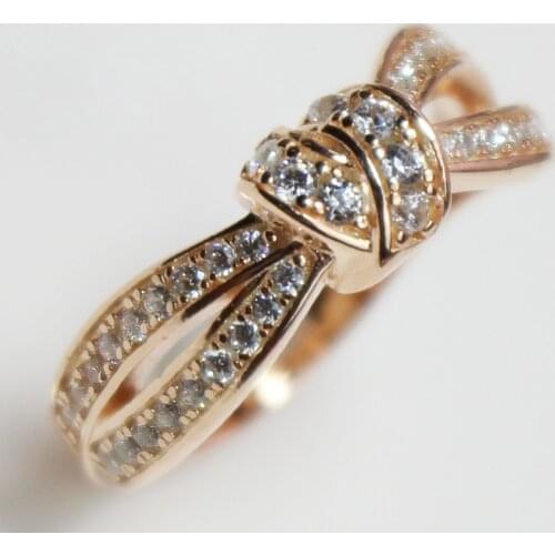 Fashion Female Cross Finger Ring With Crystal Stone Luxury Rose Gold Color Jewelry Vintage Wedding Rings For Women