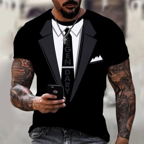 Business suit T shirt Men Skeleton tshirt Punk Rock Tshirt leather jacket T-shirts 3d Print T-shirt Vintage Men Clothing Summer