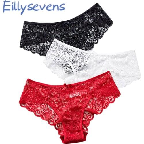 Solid Color Women Lace Underpants Ladies Sexy Breathable Soft Underwear Female Plus Size Lingerie Comfortable Cotton Panties