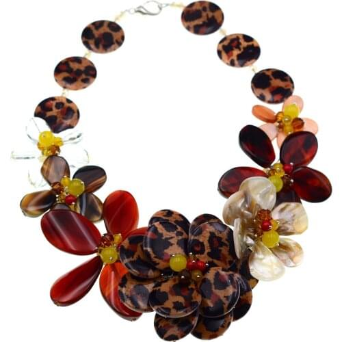 Agate /shell flower necklace 45cm Wholesale for women xwedding unique design