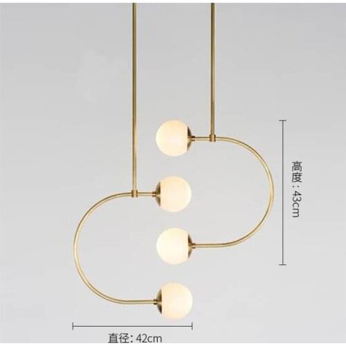 Wrought iron restaurant pendant individuality bedroom sitting room lamps and lanterns of the minimalist art led bar