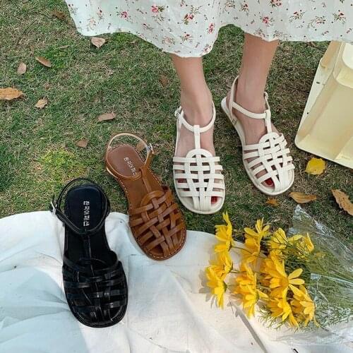 Gladiator Sandals Casual Breathable Hollow Out Roman Shoes Pvc Summer Women Shoes 2021 Beach Women Sandals Girls