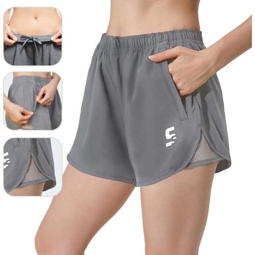 Women 2 In 1 Yoga Shorts Fitness Running Biker Workout Short Gym Sport Quick Dry Spandex Athletic Pants with Pocket Women 2020