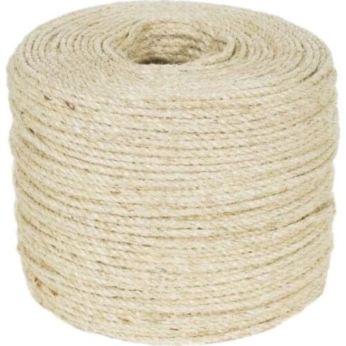 3M/5M Sisal Rope For Cats Scratching Post Toy Making DIY Cat Scratch Board For Cat To Exercise Claw Desk Chair Legs Binding Rope