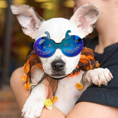 Pumpkin Shaped Pet Sunglasses Halloween Funny Colorful Glasses Small Medium-Sized Dogs Cats Suitable For Handsome Charming