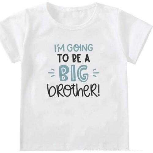 I'm Going to be a Big Brother/Sister Summer Childrens Short-sleeved Tops Casual Kids Summer T Shirt Clothes Trendy Tee Shirt