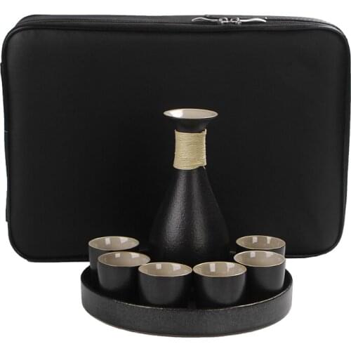 Japanese Vintage Rustic Collection Sake Cups Set Creative Desktop Ornaments Design Barek Na Alkohol Wine Bar Decoration Ec50jj