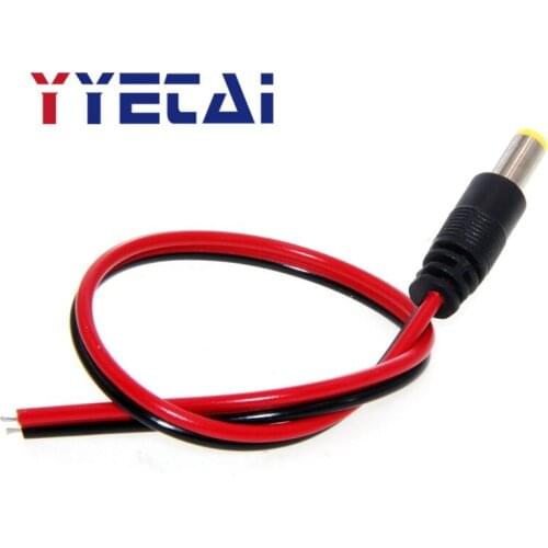 Male line pure copper core DC power line surveillance camera power connector red black male line 12V24V free shipping