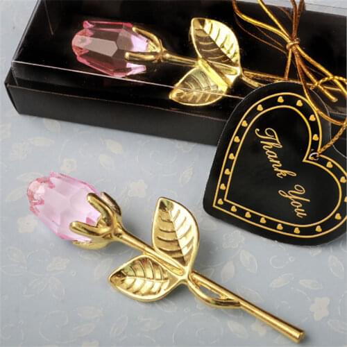 1pcs Wedding Decoration Crystal Rose Flower Valentines Day Hen Party Give Bridesmaids Gifts Single Party Bridal Shower-7