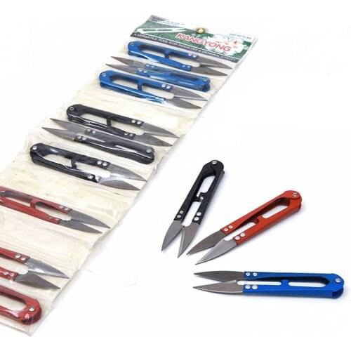 1uds U-shaped Mini fish scissors embroidery tool fishing line scissors fishing gear accessories