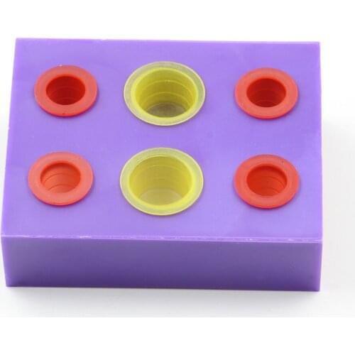 2Pcs Tattoo Permanent Ink Cup Holder Stand 6 Holes Cup Caps Plastic Container Makeup Holder For Tattoo Accessories