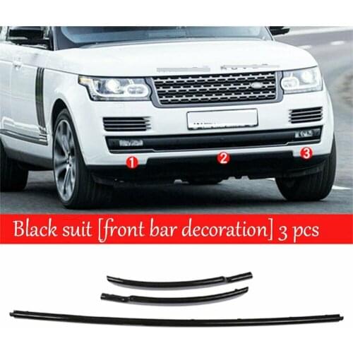 3*Front Bumper Lip Protect Cover Trim For Land Rover Range Rover Vogue 2013-2017