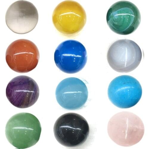5pcs Natural Agate Ball Crystal Ball Reiki Chakra Healing Meditation Quartz Crystal Gemstone Lucky Ball jewelry making Gifts