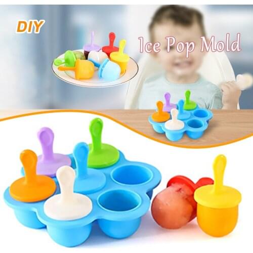 7x Frozen Mini Ice Cream Maker DIY Mold Pop Popsicle Mould Maker Lolly Yogurt