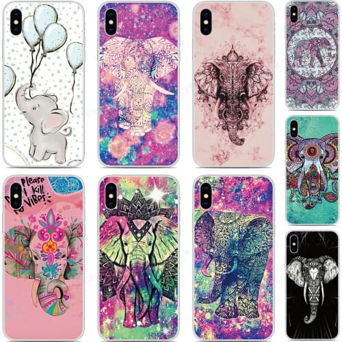 For iPhones 12 Mini 11 Pro XS Max XR X 6 7 8 Plus SE2 SE 2020 Elephant tpu Soft Silicone Phone Case For iPod Touch 7 6 5 Cover