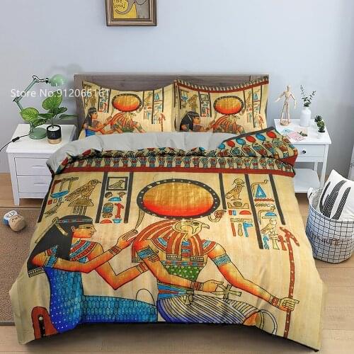 Egypt Duvet Cover Ancient Egyptian Civilization Bedding Set Single Queen King Bed Cover Set Home Textile Bedspread (No Sheets)