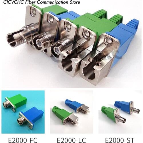 2pcs LSH/E2000 Hybrid Adapter to FC, ST, LC-Simplex-with Flange- Optical Fiber